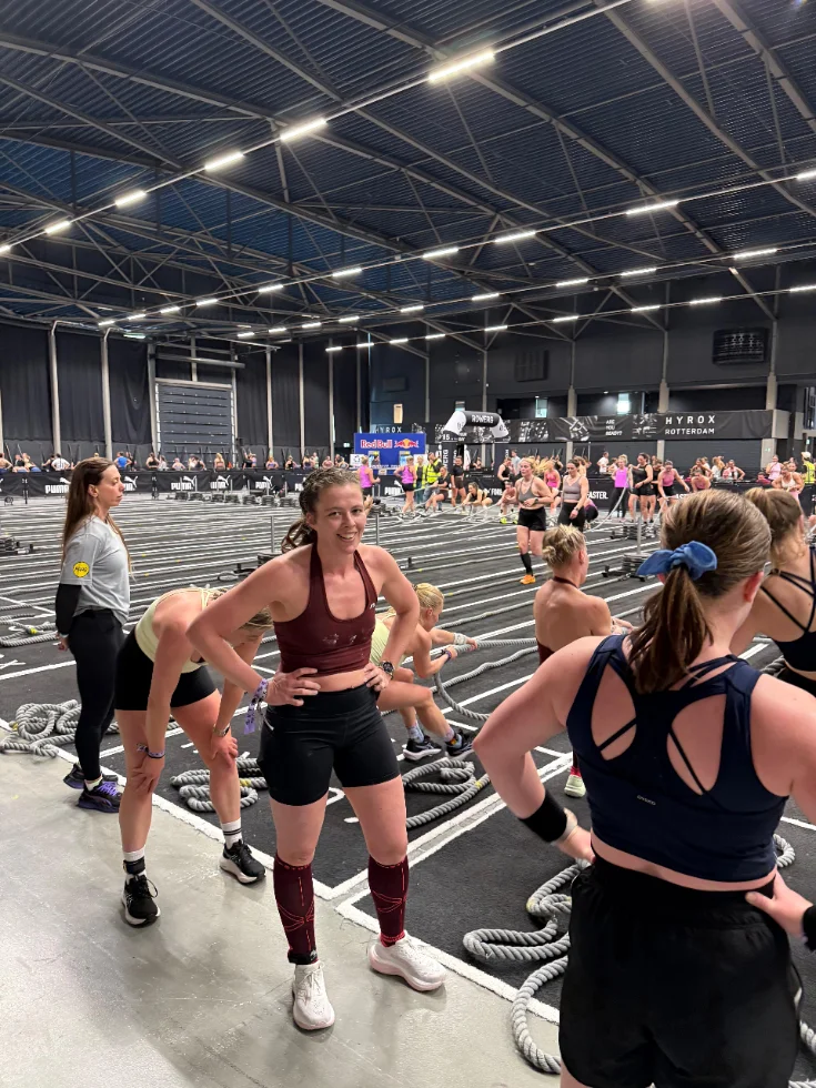 Charelle tijdens een training buiten